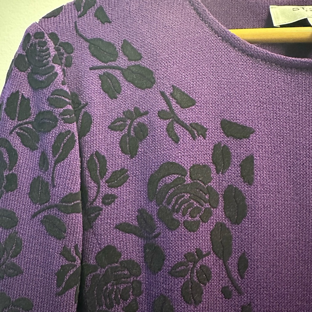 St. John Purple and Black Ombré Blazer - Picture 2 of 7